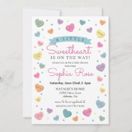 Sweetheart Snoep februari baby shower voor Meisje Kaart