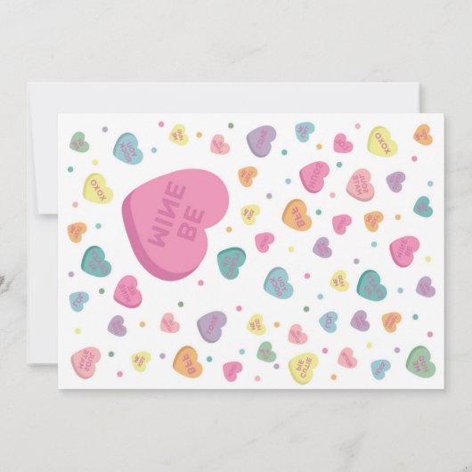 Sweetheart Snoep februari baby shower voor Meisje Kaart (Achterkant)