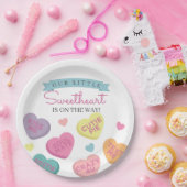 Sweetheart Snoep Hearts Baby shower Party Decor Papieren Bordje (Feest)