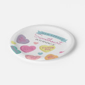 Sweetheart Snoep Hearts Verjaardagsfeestdecor Papieren Bordje (Gekanteld)