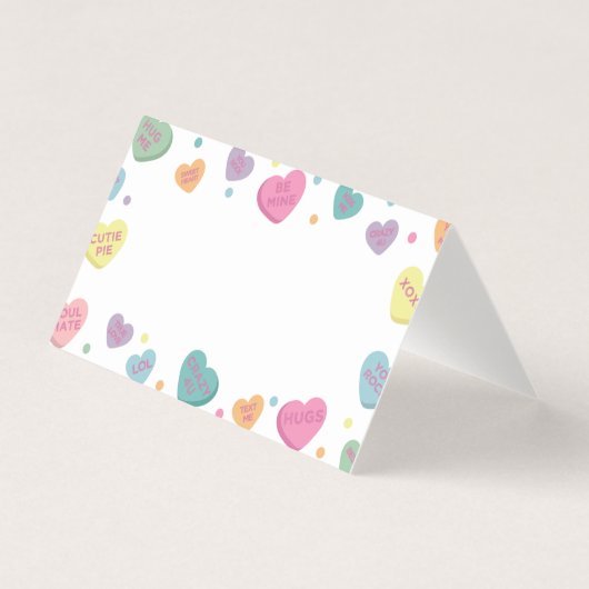 Sweetheart Snoep Plaatskaart Party Decor Kaart (Voorkant)