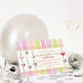 Sweetheart Snoep Stripe Valentijnsdag Party Kaart
