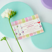 Sweetheart Snoep Stripe Valentijnsdag Party Kaart