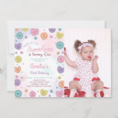 Sweetheart Snoep Valentijn 1e verjaardag Uitnodigi Kaart (Voorkant)