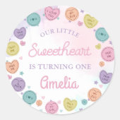 Sweetheart Snoep Valentijn Verjaardag Sticker (Voorkant)