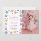 Sweetheart Snoep Valentijn Verjaardagsfoto Kaart (Voorkant)