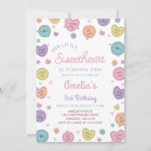 Sweetheart Snoep Valentijn Verjaardagsuitnodiging Kaart (Voorkant)