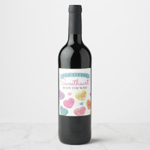 Sweetheart Snoep Verjaardag of Baby shower Favor T Wijn Etiket