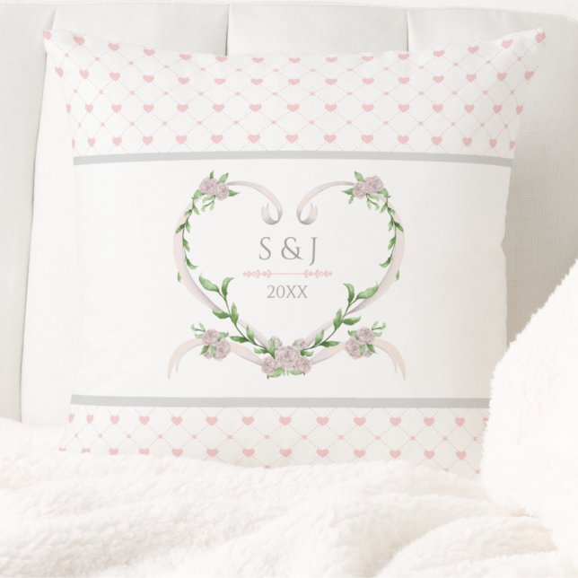 Sweetheart Soft Pink Romantic Valentines Kussen (The sweetest personalized gift for a romantice Valentine's Day )