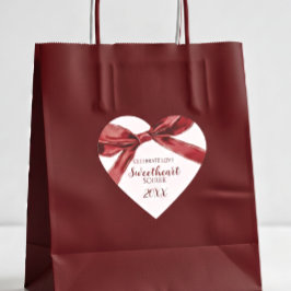 Sweetheart Soiree Elegant Bow Valentines Day Party Hart Sticker