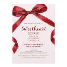 Sweetheart Soiree Elegant Bow Valentines Day Party