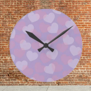 Sweetheart Sprinkle   Lavendel Hart Wandklok