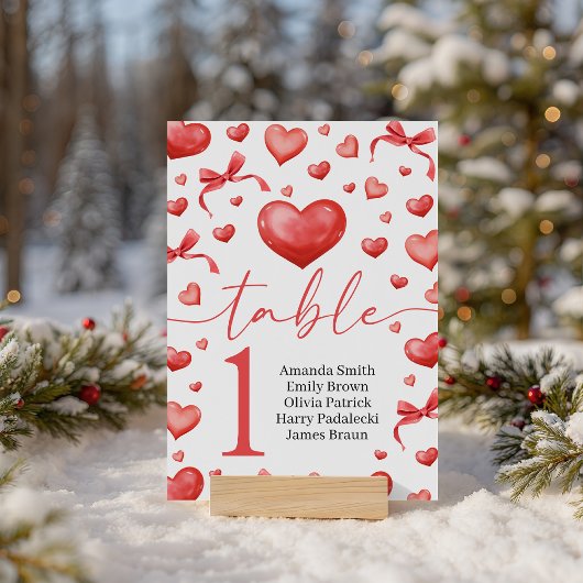 Sweetheart Table Number Card Printable Reclamebord Met Voetstuk