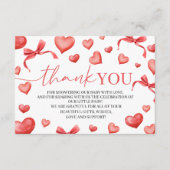 Sweetheart Thank  You Card Informatiekaartje (Voorkant)