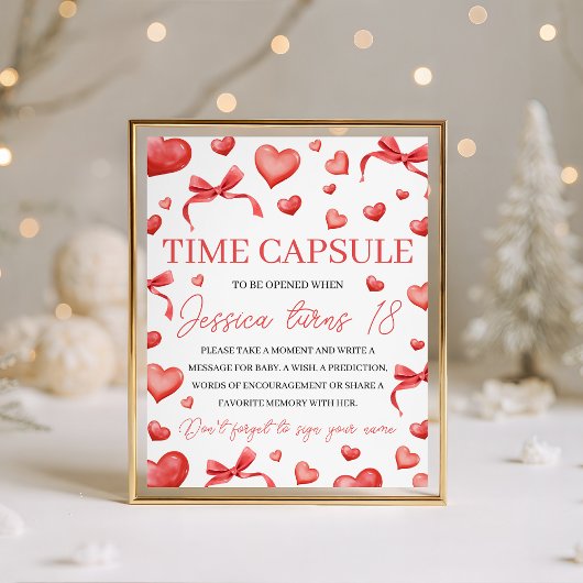 Sweetheart Time Capsule Sign Reclamebord Met Voetstuk