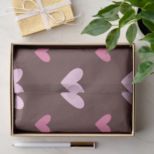 Sweetheart Tissue Paper – Pink & Blush Hearts Tissuepapier (Geschenk)