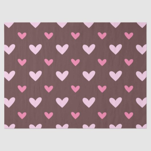 Sweetheart Tissue Paper – Pink & Blush Hearts Tissuepapier (Voorkant)
