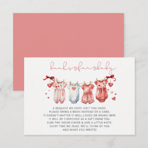 Sweetheart Valentijn Baby shower Boek Aanvraag Informatiekaartje