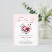 Sweetheart Valentijn Baby shower Budget Invitation (Staand voorkant)