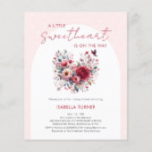 Sweetheart Valentijn Baby shower Budget Invitation (Voorkant)