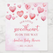 Sweetheart Valentijn Baby shower Wijnlabel Wijn Etiket (Enkel label)