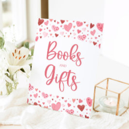 Sweetheart Valentijn Boeken en Geschenken Baby sho Reclamebord Met Voetstuk