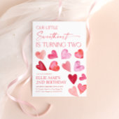 Sweetheart Valentijn Hearts 2e Verjaardag Kaart