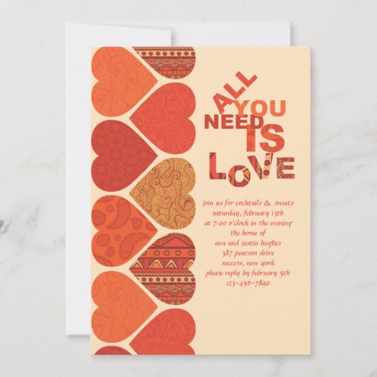 Sweetheart Valentijn Invitation Kaart (Voorkant)