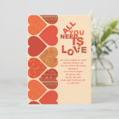 Sweetheart Valentijn Invitation Kaart (Staand voorkant)