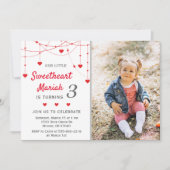 Sweetheart Valentijn Meisje Verjaardagsfeest Foto Kaart (Voorkant)