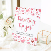 Sweetheart Valentijn Ouderschap Tip Jar Advies Reclamebord Met Voetstuk