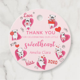 Sweetheart Valentijn Puppy Baby shower Favoriet Ta Bedankjes Labels