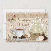 Sweetheart Valentijn Tea Party Kaart (Achterkant)