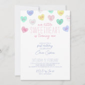 Sweetheart Valentijnsdag 1e Verjaardagsuitnodiging Kaart (Voorkant)