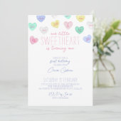 Sweetheart Valentijnsdag 1e Verjaardagsuitnodiging Kaart (Staand voorkant)