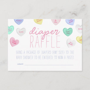 Sweetheart Valentijnsdag Luier Raffle Kaart