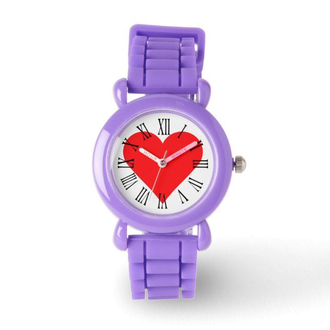 Sweetheart Valentijnsdag Red Heart Watch Horloge (Voorkant)