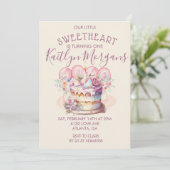 Sweetheart Valentine’s First Birthday Photo Kaart (Staand voorkant)