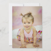 Sweetheart Valentine’s First Birthday Photo Kaart (Achterkant)