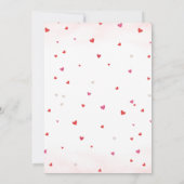 Sweetheart valentine's clothesline baby shower kaart (Achterkant)