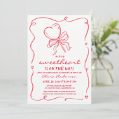 Sweetheart whimsical lollypop Baby Shower Kaart (Staand voorkant)