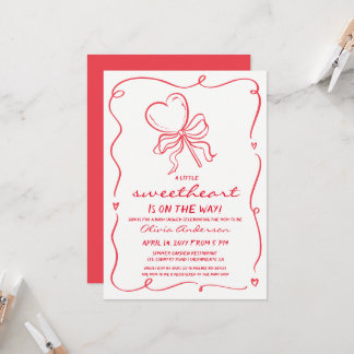 Sweetheart whimsical lollypop Baby Shower Kaart