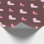 Sweetheart Wrapping Paper – Pink & Blush Hearts Cadeaupapier (Hoek)