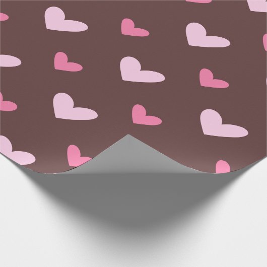Sweetheart Wrapping Paper – Pink & Blush Hearts Cadeaupapier (Hoek)