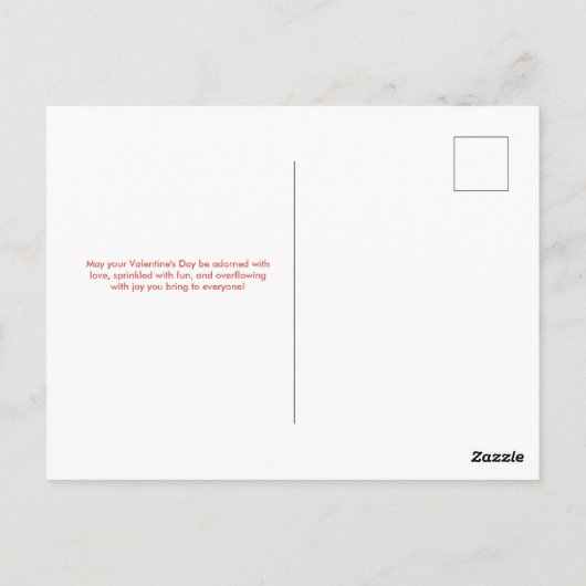 Sweetheart's Delivery Valentijns's Briefkaart (Achterkant)