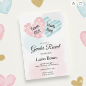 Sweethearts Gender Reveal Party Announcement Kaart