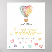 Sweethearts in Jar Baby shower Spelbord Poster (Voorkant)