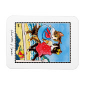 Sweethearts Schattige Cat Zee Ice-cream Seaside Na Magneet (Horizontaal)