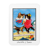 Sweethearts Schattige Cat Zee Ice-cream Seaside Na Magneet (Verticaal)