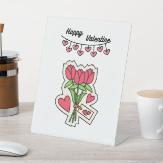 Sweetheart's Secret: een oprechte Valentijnsdag Reclamebord Met Voetstuk